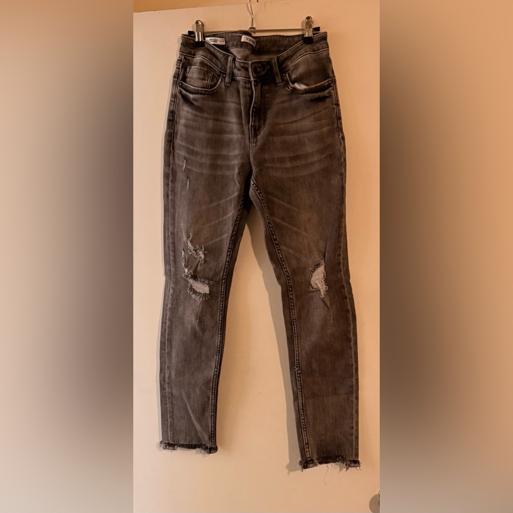 Vigoss Marley Distressed Gray skinny Jeans size 28